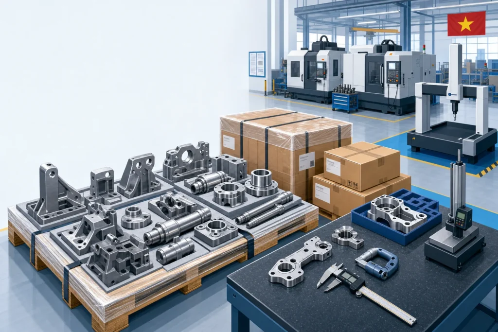 cnc machining vietnam finished OEM components ready for export